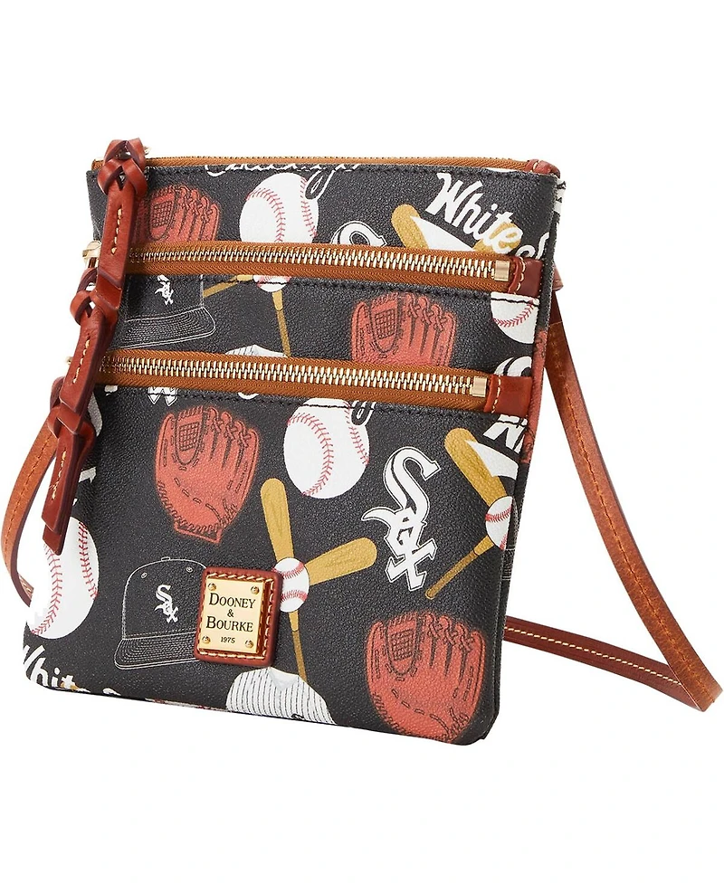 Women's Dooney & Bourke Chicago White Sox Game Day Triple Zip Crossbody Purse