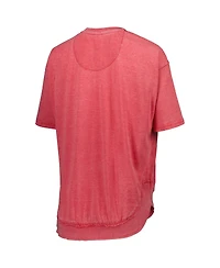 Women's Pressbox Red Georgia Bulldogs Arch Poncho T-shirt