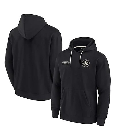 Men's and Women's Fanatics Signature Black Florida State Seminoles Super Soft Fleece Pullover Hoodie