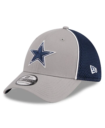 Men's New Era Gray Dallas Cowboys Pipe 39THIRTY Flex Hat
