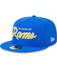 Men's New Era Royal Los Angeles Rams Main Script 9FIFTY Snapback Hat