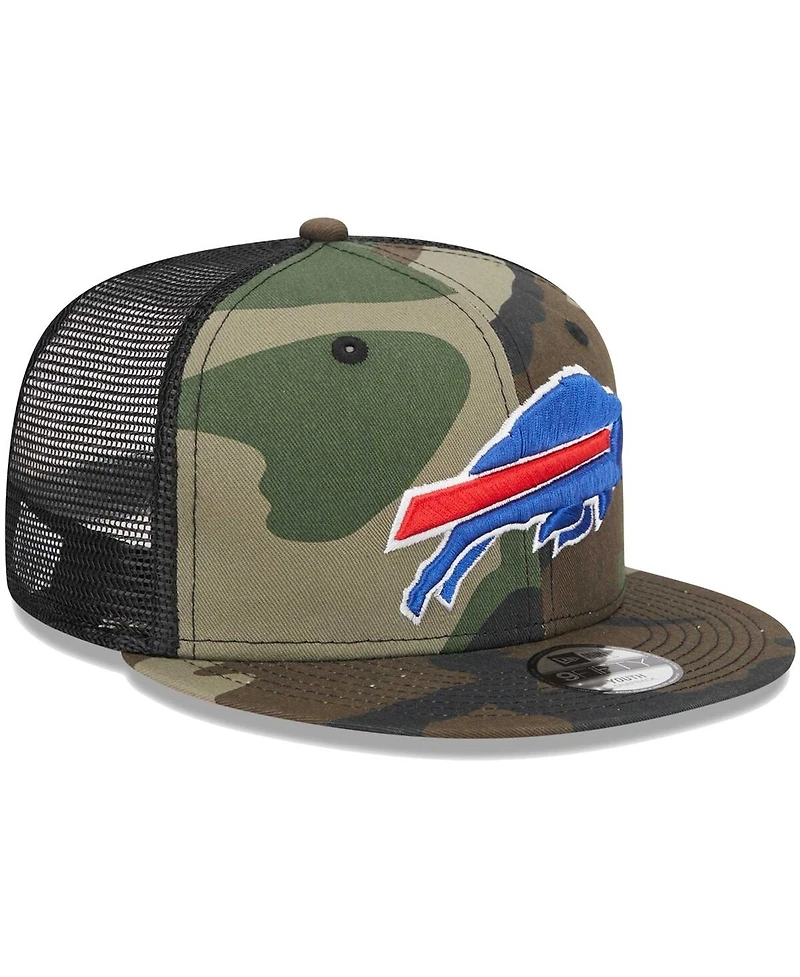 Big Boys and Girls New Era Camo Buffalo Bills Main Trucker 9FIFTY Snapback Hat