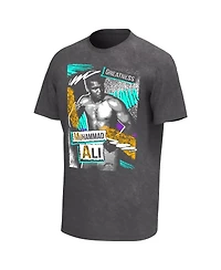 Men's Black Muhammad Ali Retro Washed Graphic T-shirt