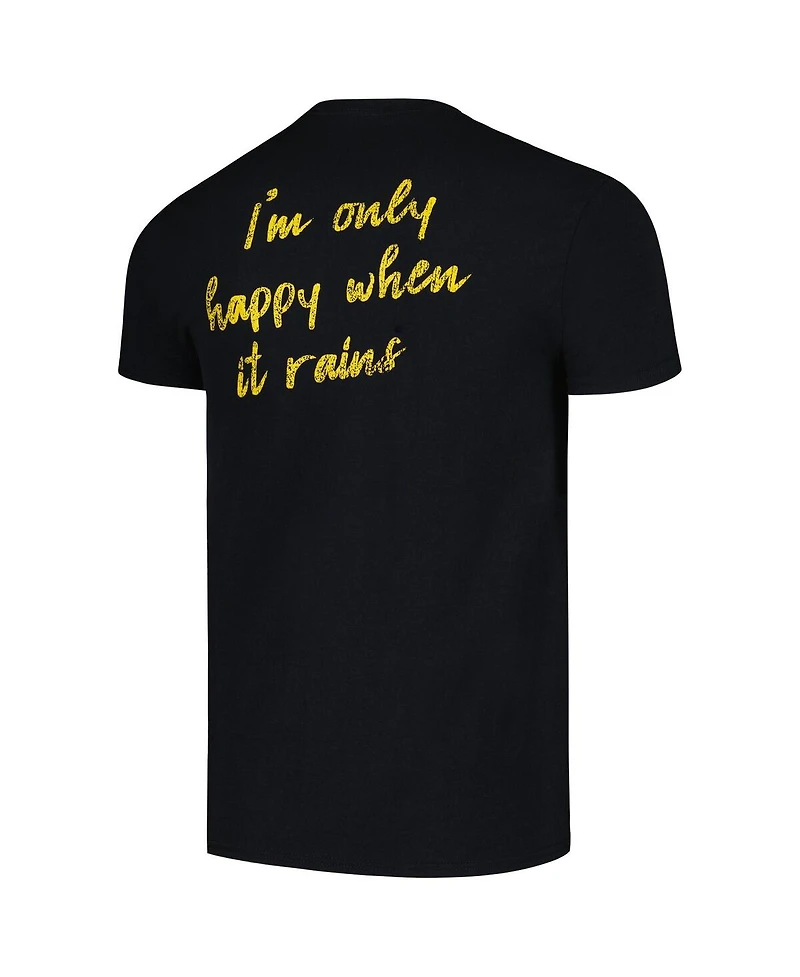 Men's Manhead Merch Black Garbage I'm Only Happy When It Rains Graphic T-shirt