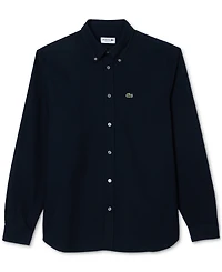 Lacoste Men's Woven Long Sleeve Button-Down Oxford Shirt
