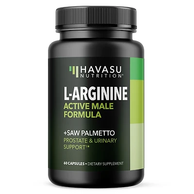 L-Arginine + Saw Palmetto Capsules, Havasu Nutrition, 60ct