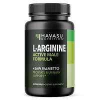 L-Arginine + Saw Palmetto Capsules, Havasu Nutrition, 60ct