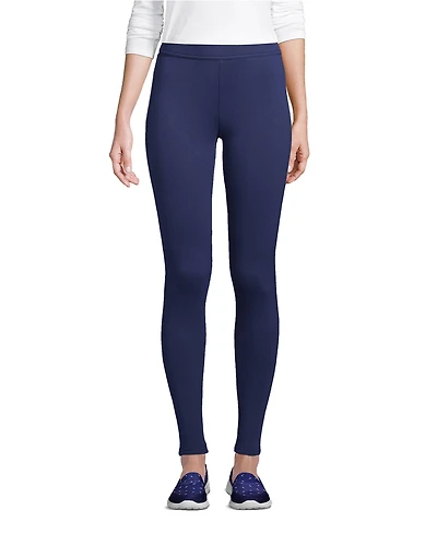 Lands' End Women's High Rise Serious Sweats Fleece Lined Pocket Leggings