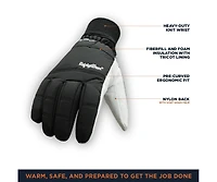 RefrigiWear Men's Nylon & Leather Glove - Insulated Work Gloves for Sub-Freezing Temperatures