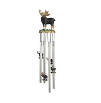 23" Long Round Top Moose Wind Chime