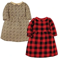 Hudson Baby Girls Two-Piece Set of Long-Sleeve Dresses