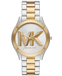 Michael Kors Women's Slim Runway Three-Hand Two-Tone Stainless Steel Watch 42mm