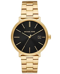 Michael Kors Men's Blake Three-Hand Date Gold-Tone Stainless Steel Watch 42mm