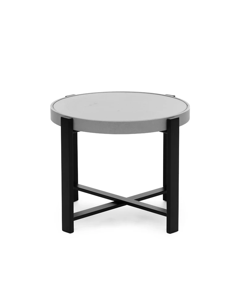 Furniture of America 3 Piece Aluminum Stackable Patio Conversation Set