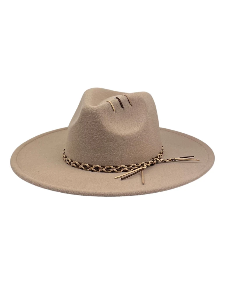 Marcus Adler Braid Trim Felt Panama Hat