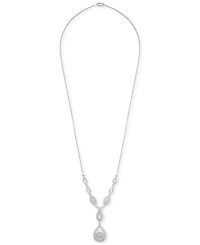 Wrapped Love Diamond Double Drop Pendant 17" 14k White Gold or Yellow (1-1/2 ct. t.w.), Created for Macy's