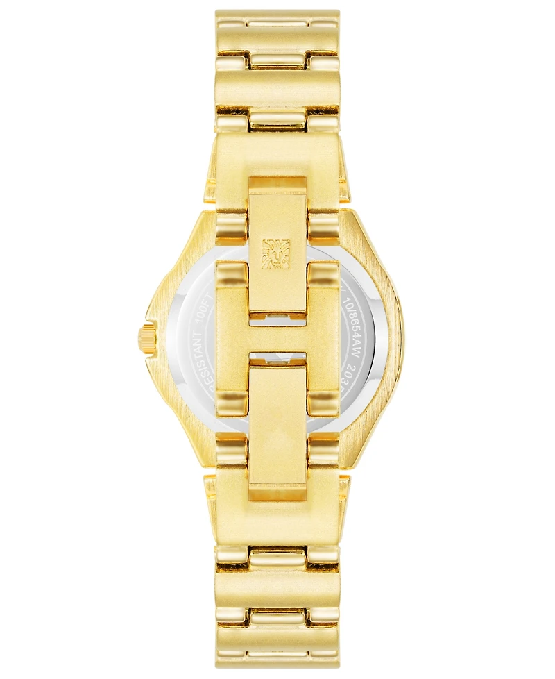 Anne Klein Women's Quartz Gold-Tone Alloy Bracelet Watch, 29mm
