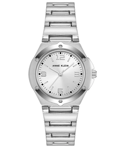 Anne Klein Women's Quartz Silver-Tone Alloy Bracelet Watch, 29mm