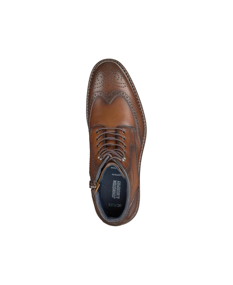 Johnston & Murphy Men's Connelly Leather Wingtip Boots