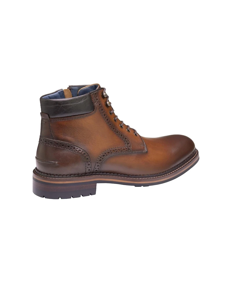 Johnston & Murphy Men's Connelly Leather Plain Toe Boots