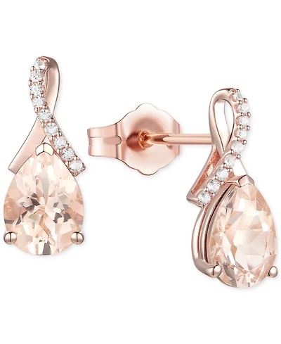 Amethyst (1-7/8 ct. t.w.) & Lab-Grown White Sapphire (1/10 Pear Swirl Stud Earrings 14k Gold-Plated Sterling Silver (Also Additional G