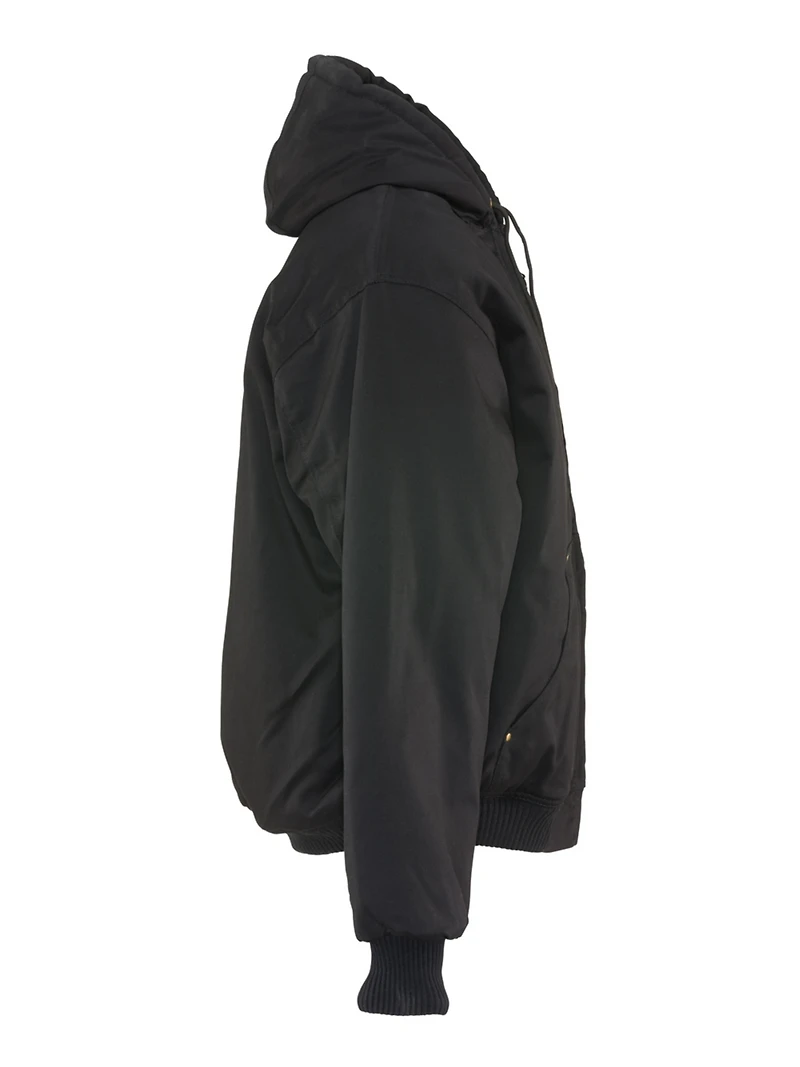 RefrigiWear Men's ComfortGuard Service Jacket - Insulated Denim Hooded Work for Cold Weather