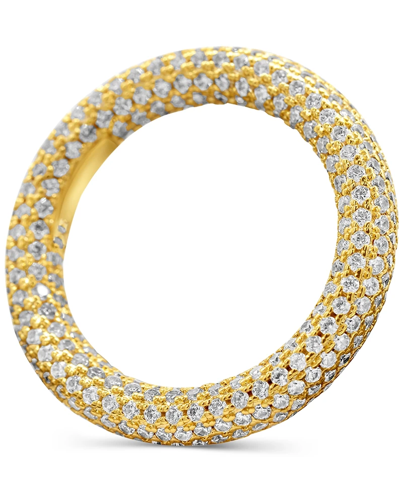 Adornia Pave Crystal Eternity Rounded Band Ring