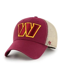 Men's '47 Brand Burgundy, Natural Washington Commanders Flagship Mvp Snapback Hat