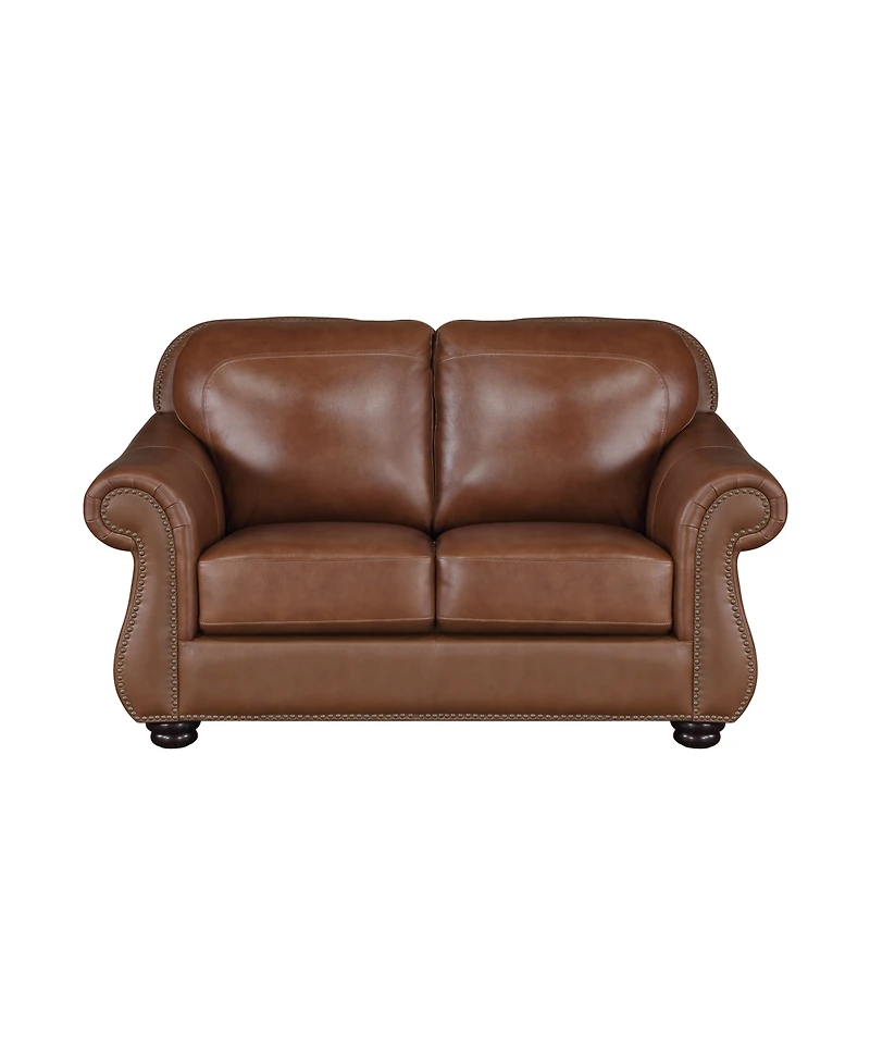 White Label Dadeville 64" Leather Match Love Seat