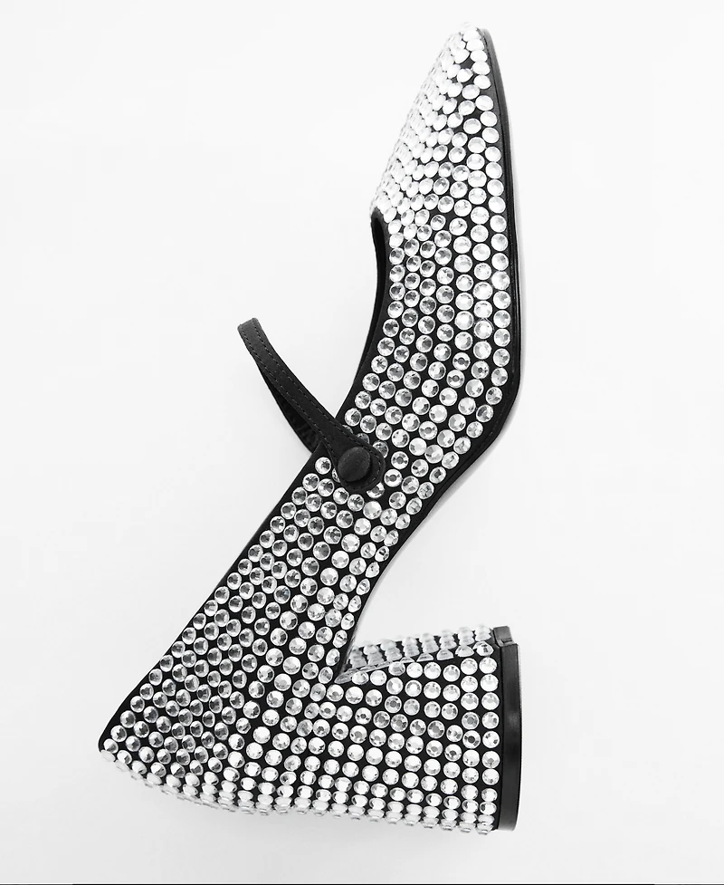Mango Women's Rhinestone Block-Heeled Shoes