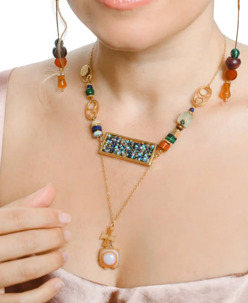 Nectar Nectar New York 18k Gold-Plated Donyshee Statement Necklace, 24" + 10" extender