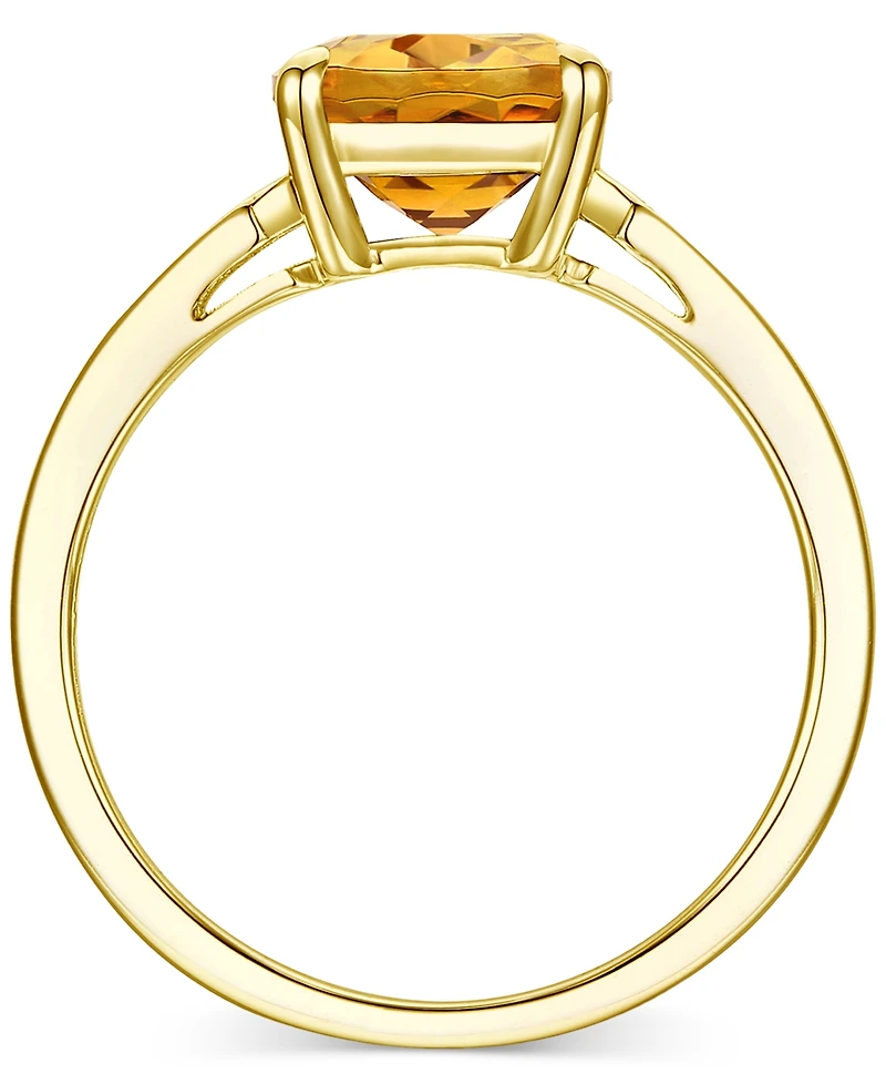 Amethyst (1-7/8 ct. t.w.) & Lab-Grown White Sapphire (1/10 Cushion Ring 14k Gold-Plated Sterling Silver (Also Additional Gemstones)