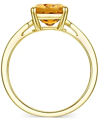 Amethyst (1-7/8 ct. t.w.) & Lab-Grown White Sapphire (1/10 Cushion Ring 14k Gold-Plated Sterling Silver (Also Additional Gemstones)