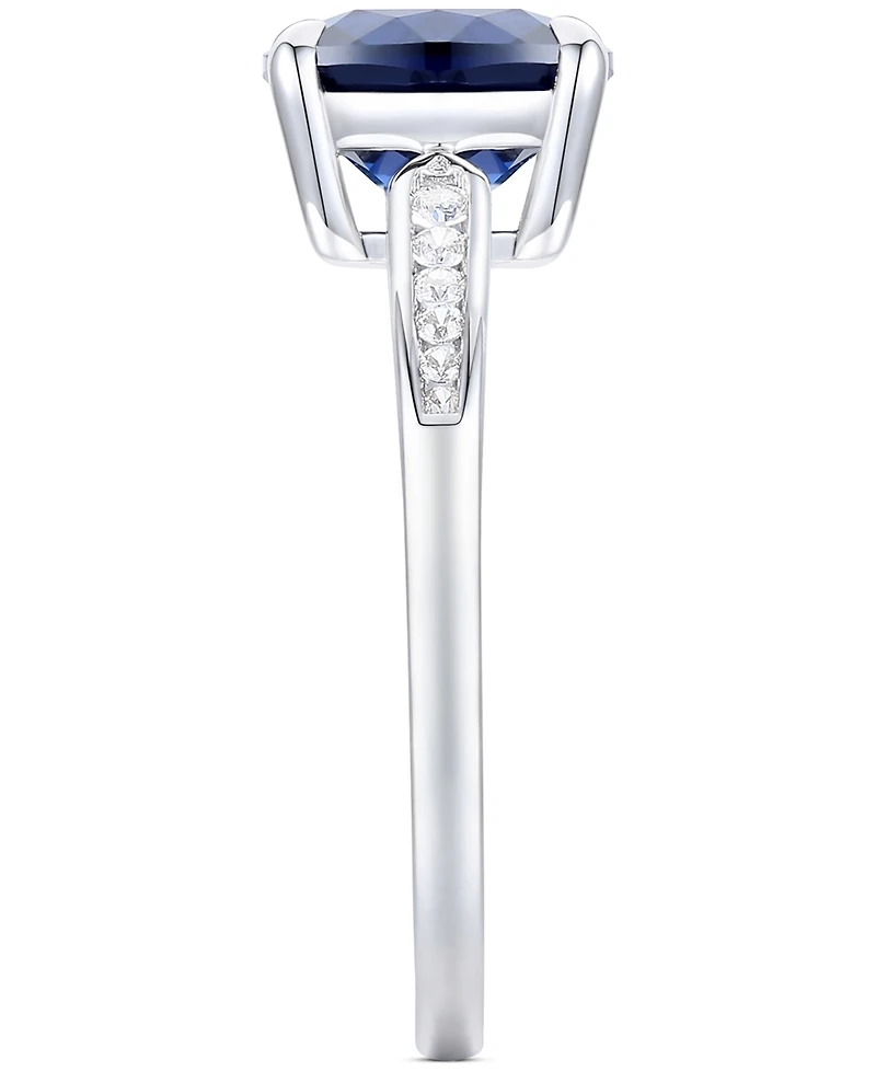 Amethyst (1-7/8 ct. t.w.) & Lab-Grown White Sapphire (1/10 Cushion Ring 14k Gold-Plated Sterling Silver (Also Additional Gemstones)