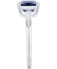 Amethyst (1-7/8 ct. t.w.) & Lab-Grown White Sapphire (1/10 Cushion Ring 14k Gold-Plated Sterling Silver (Also Additional Gemstones)