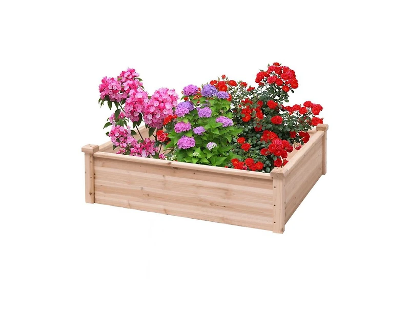 Wooden Square Garden Vegetable Flower Bed