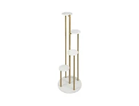 4-Tier 48.5 Inch Metal Plant Stand-White