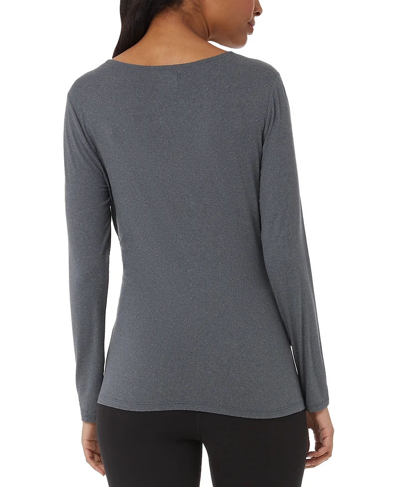 32 Degrees Women's Scoop-Neck Long-Sleeve Top