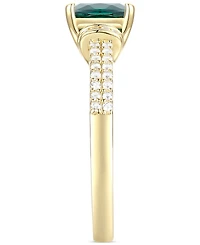 Amethyst (1-1/3 ct. t.w.) & Lab-Grown White Sapphire (1/4 Cushion Ring 14k Gold-Plated Sterling Silver (Also Additional Gemstones)