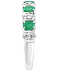 Effy Emerald (1-1/20 ct. t.w.) & Diamond (1/20 Ring Sterling Silver (Also Ruby Sapphire)