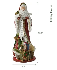 Fitz and Floyd Holiday Home Santa Musical Figurine, 10.75-in