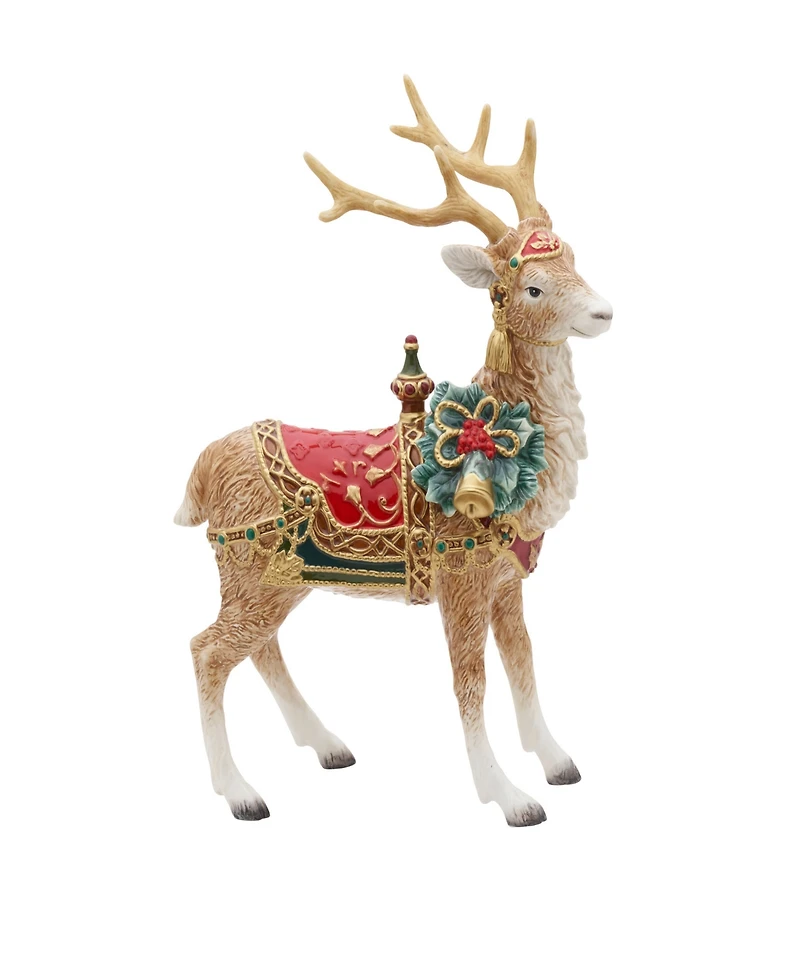 Fitz and Floyd Noel Holiday Grand Deer Figurine, 17.75-in