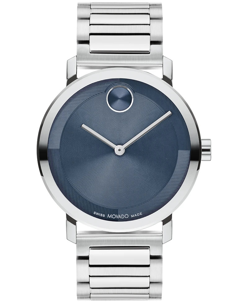 Movado Men's Bold Evolution 2.0 Swiss Quartz Silver-Tone Stainless Steel Watch 40mm