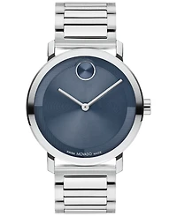 Movado Men's Bold Evolution 2.0 Swiss Quartz Silver-Tone Stainless Steel Watch 40mm