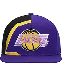 Men's Mitchell & Ness Purple Los Angeles Lakers Hardwood Classics Retroline Snapback Hat