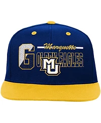 Big Boys and Girls Mitchell & Ness Navy Marquette Golden Eagles Varsity Letter Snapback Hat