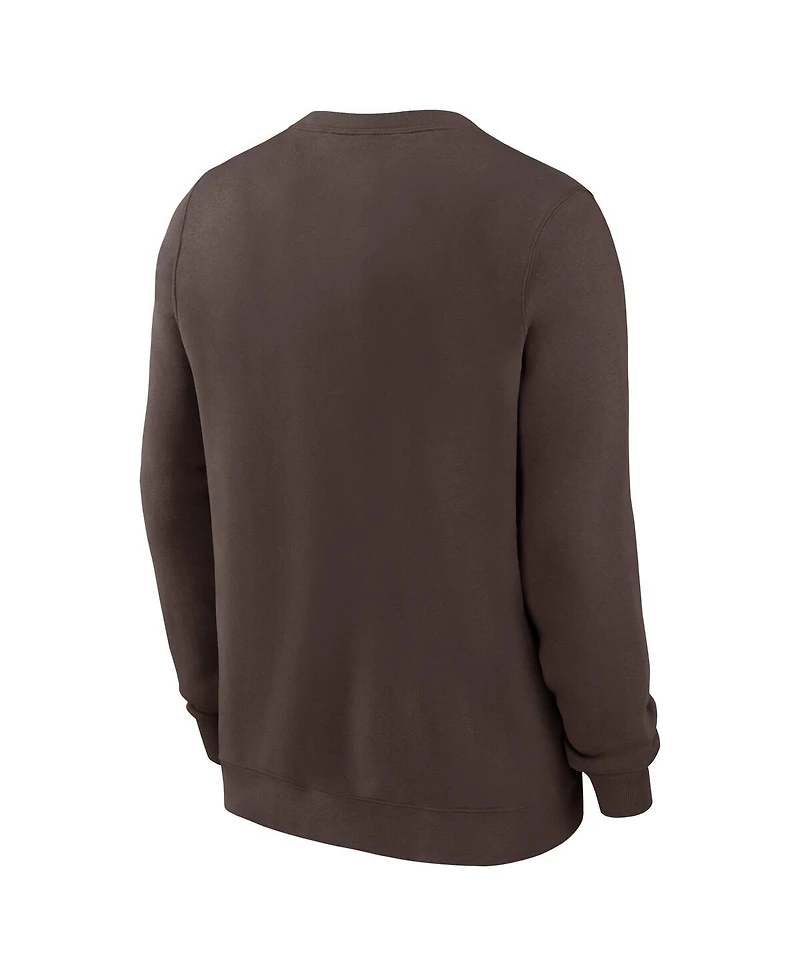 Men's Nike Brown San Diego Padres Cooperstown Collection Team Shout Out Pullover Sweatshirt