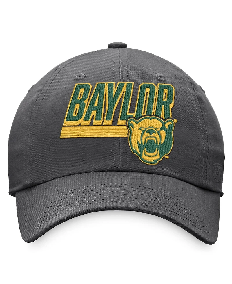 Men's Top of the World Charcoal Baylor Bears Slice Adjustable Hat