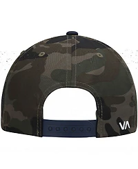 Big Boys and Girls Rvca Camo, Navy Twill Snapback Hat