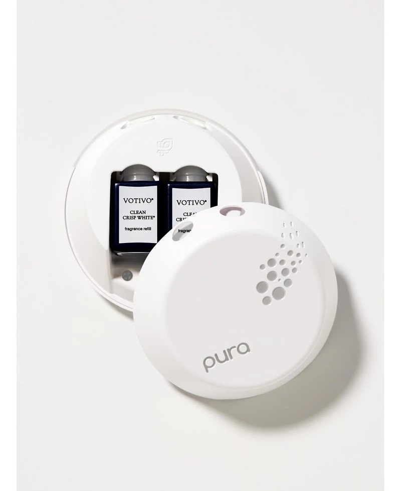 Pura and Votivo - Clean Crisp White - Fragrance for Smart Home Air Diffusers - Room Freshener - Aromatherapy Scents for Bedrooms & Living Rooms